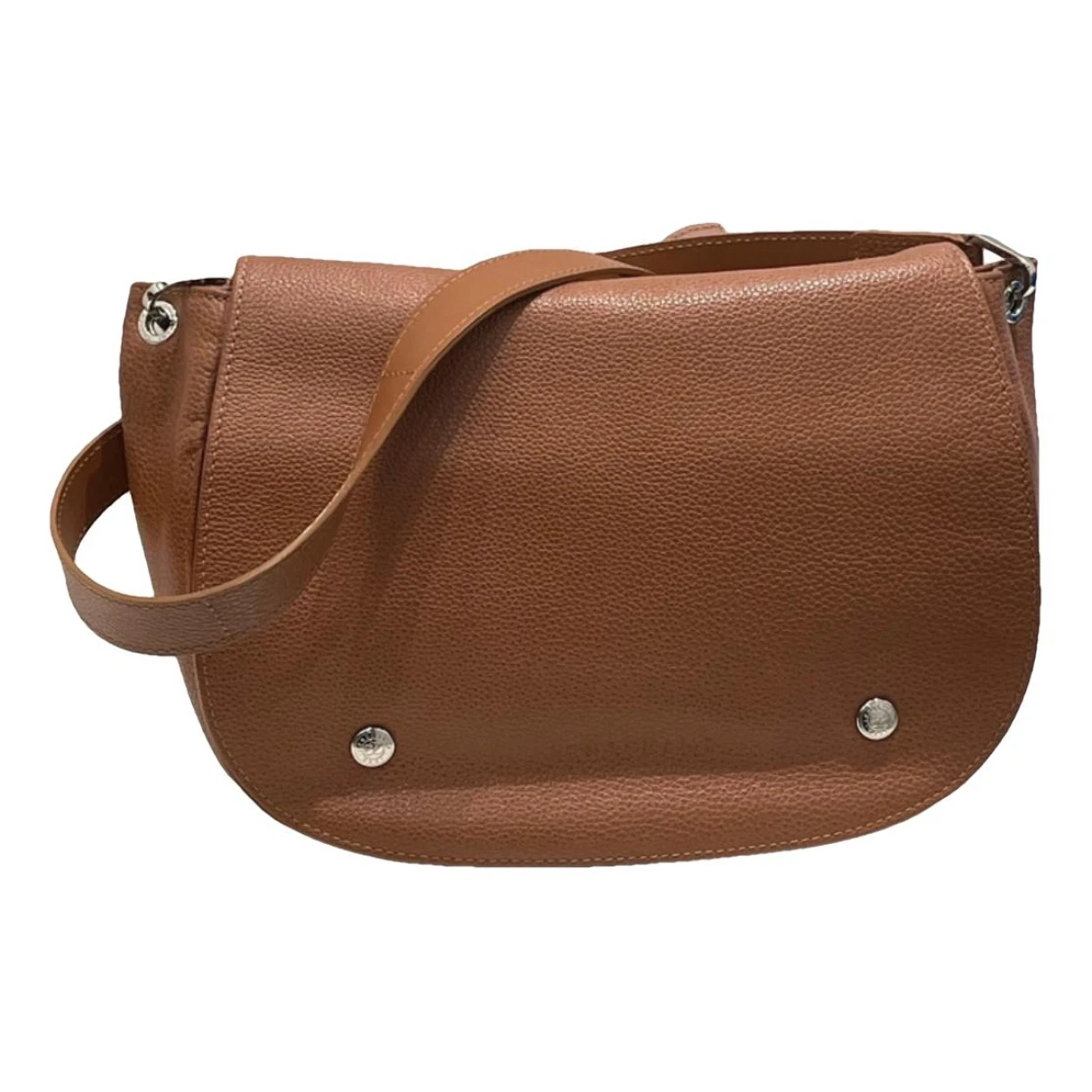 Pre-owned Longchamp Leather Crossbody Bag In Camel