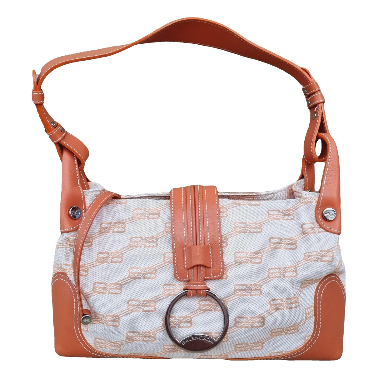 Pre-owned Balenciaga Cloth Handbag In Orange