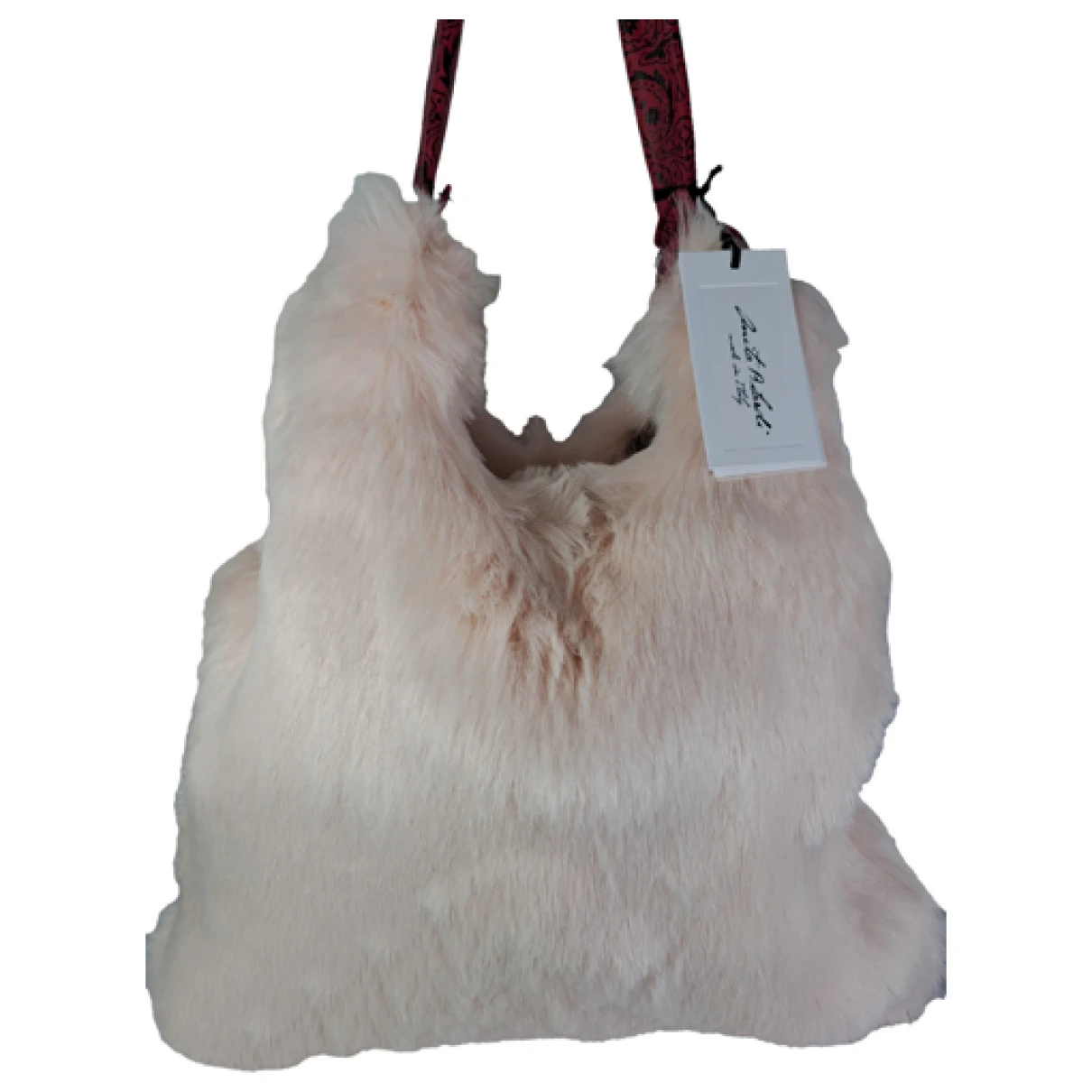 Pre-owned Anita Bilardi Faux Fur Handbag In Pink