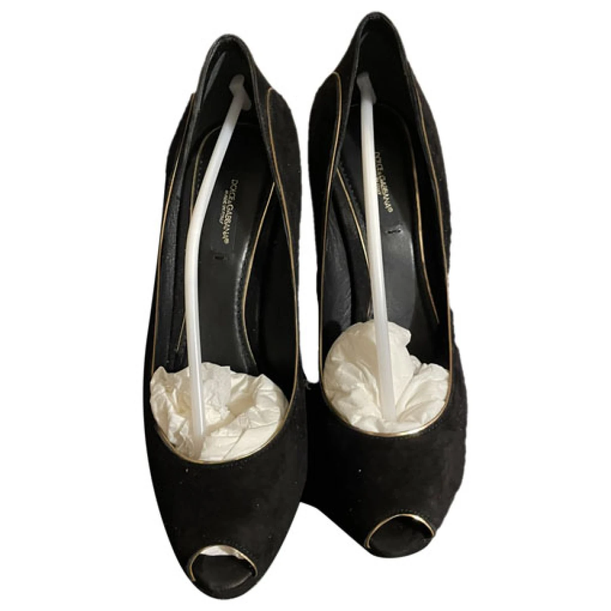 Pre-owned Dolce & Gabbana Mary Jane Heels In Black