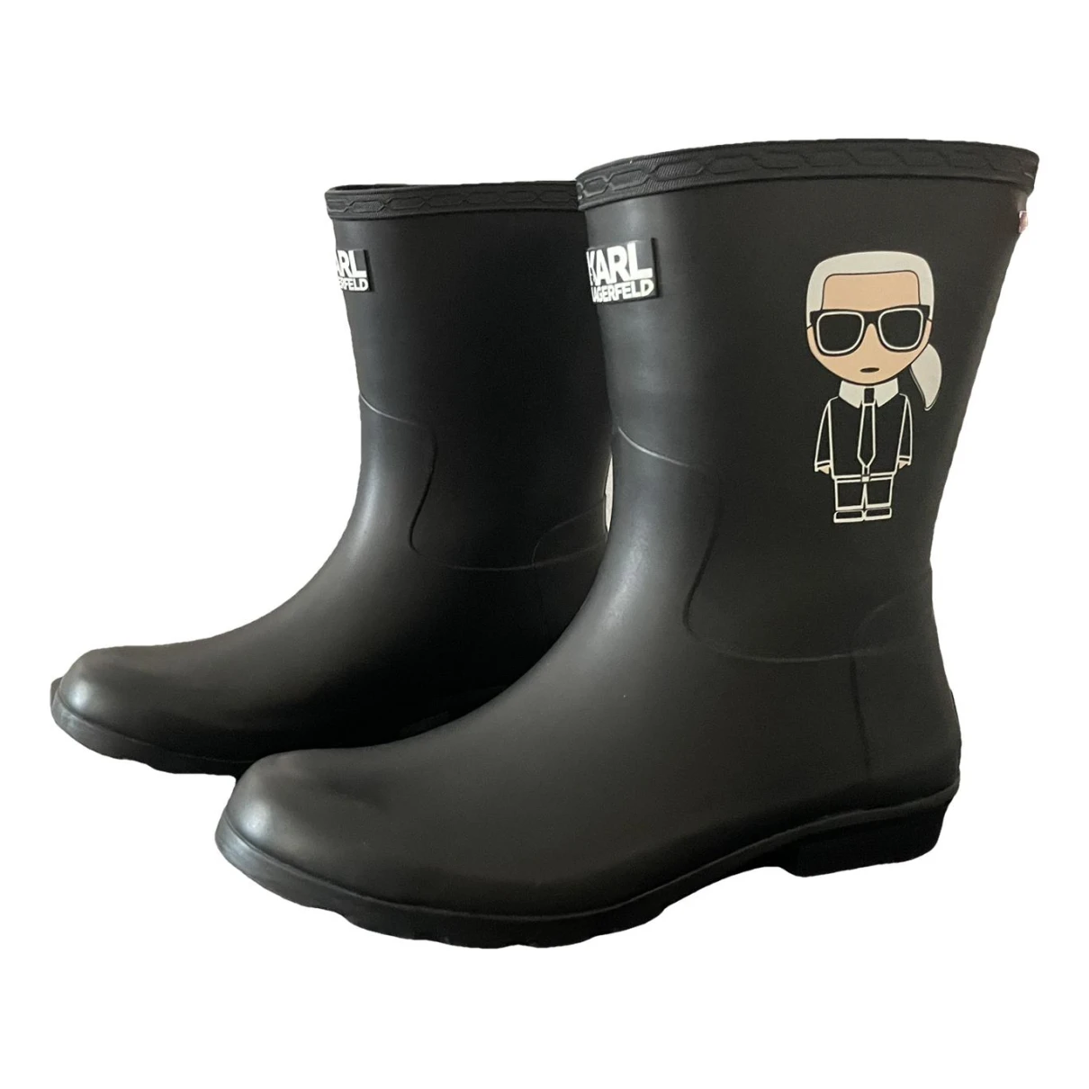 Pre-owned Karl Lagerfeld Boots In Black