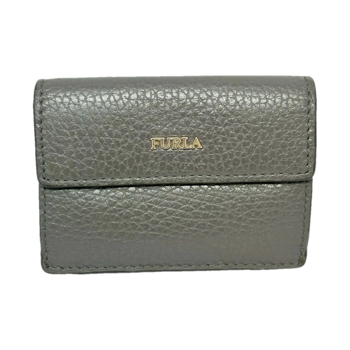 Pre-owned Furla Leather Purse In Grey