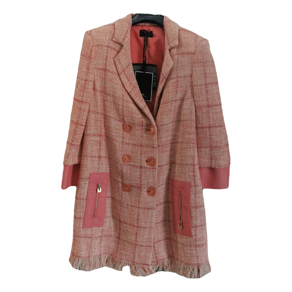 Pre-owned Elisabetta Franchi Coat In Pink