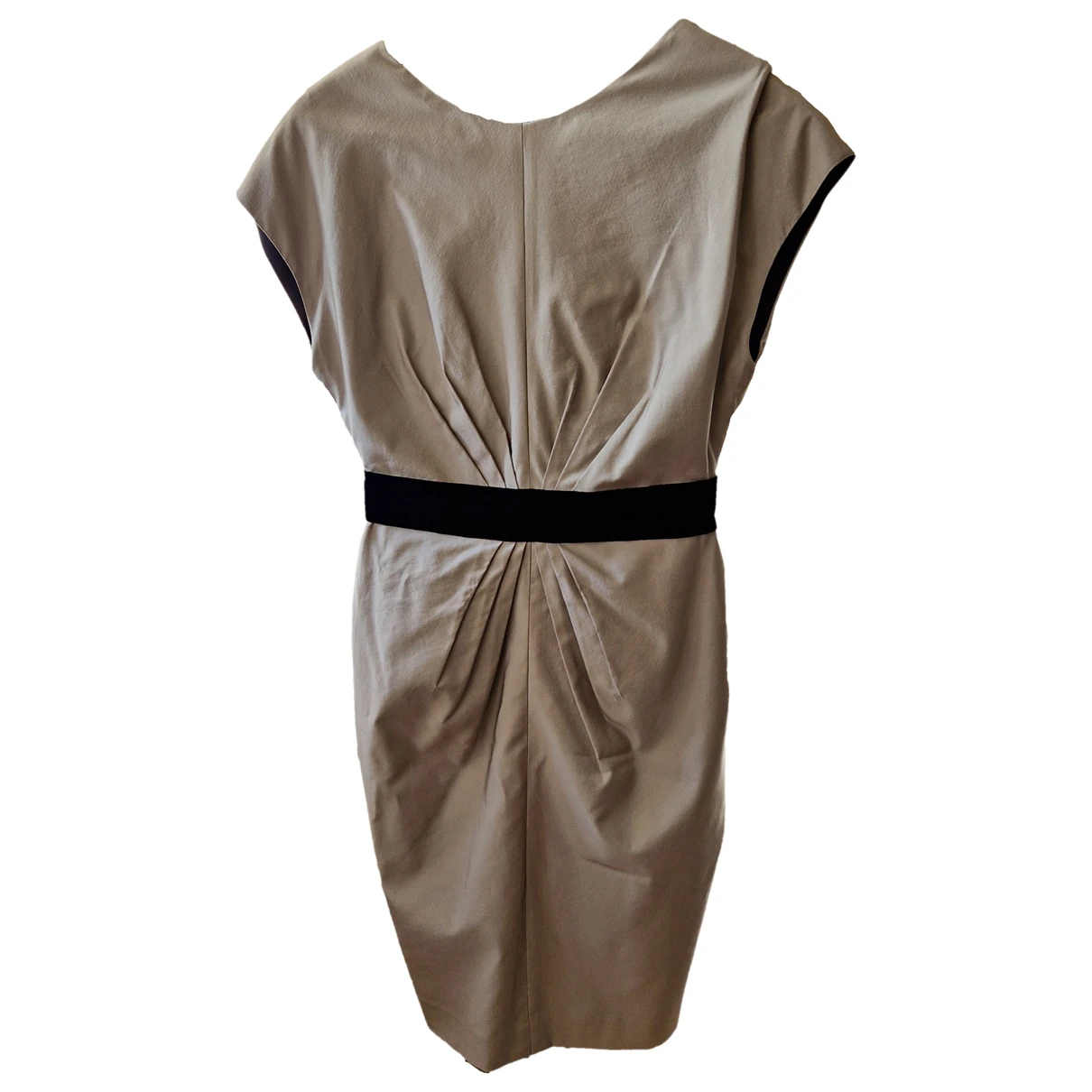 Pre-owned Prada Silk Mid-length Dress In Grey