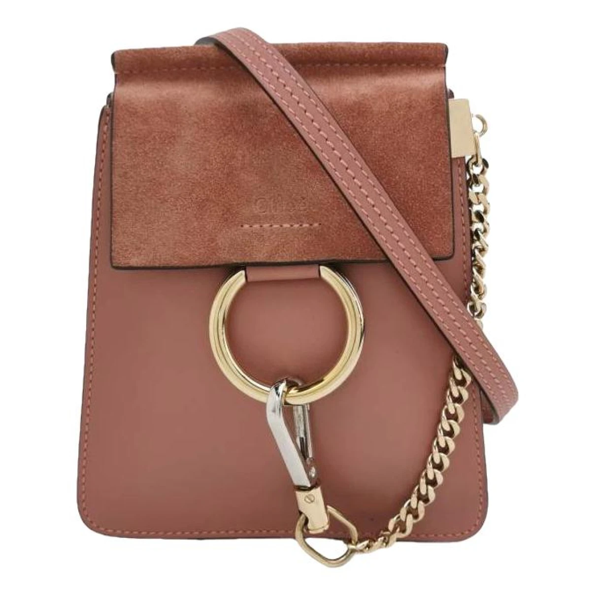 Pre-owned Chloé Faye Day Leather Crossbody Bag In Brown