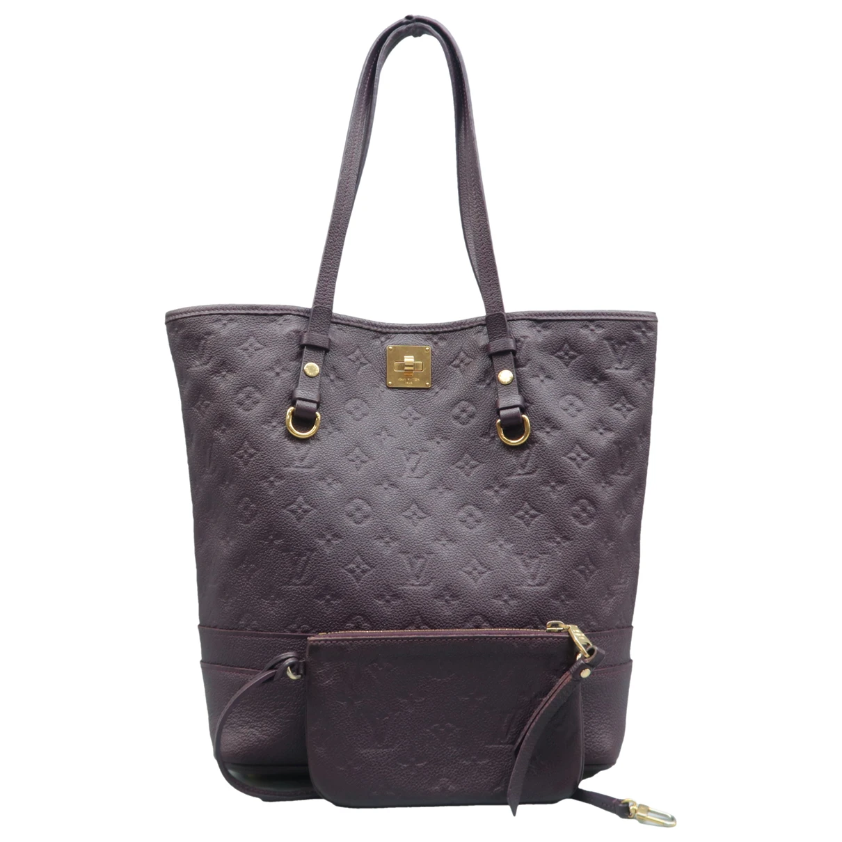 Pre-owned Louis Vuitton Citadine Leather Handbag In Purple