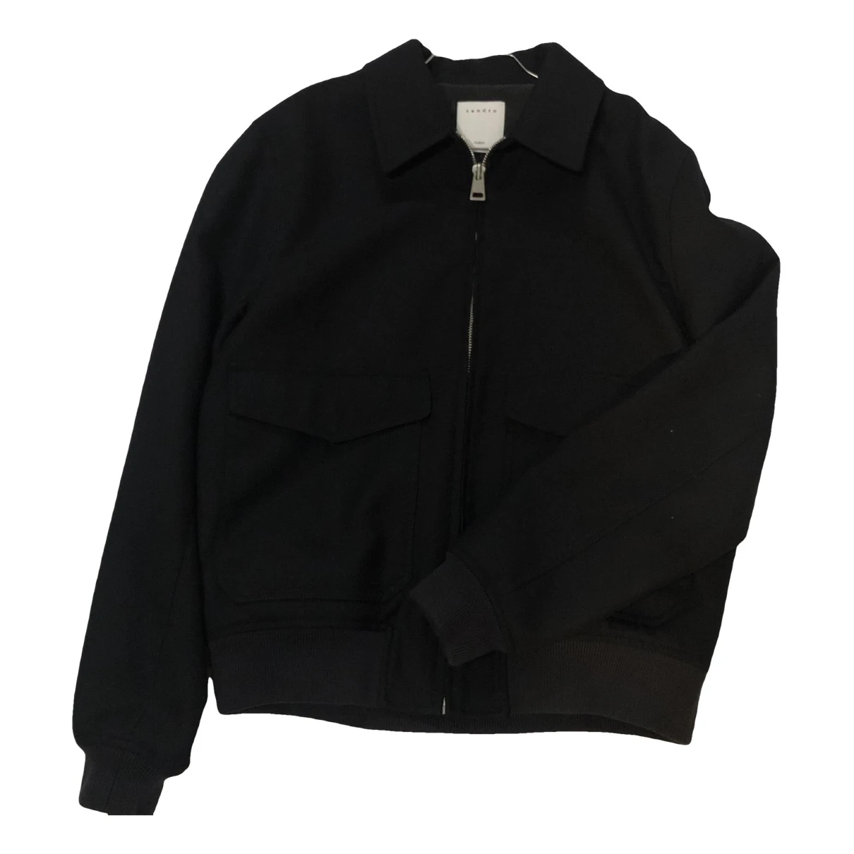 Pre-owned Sandro Wool Vest In Black