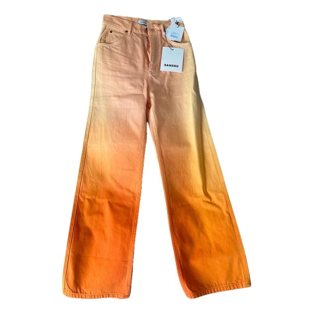 Pre-owned Sandro Jeans In Orange