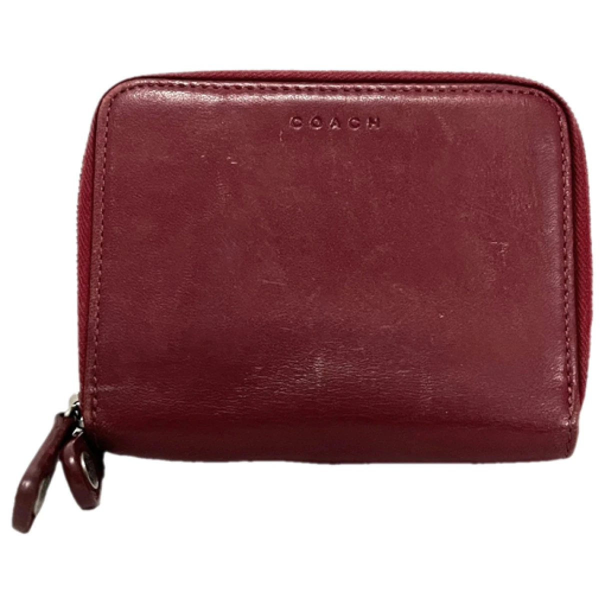 Pre-owned Coach Leather Purse In Red