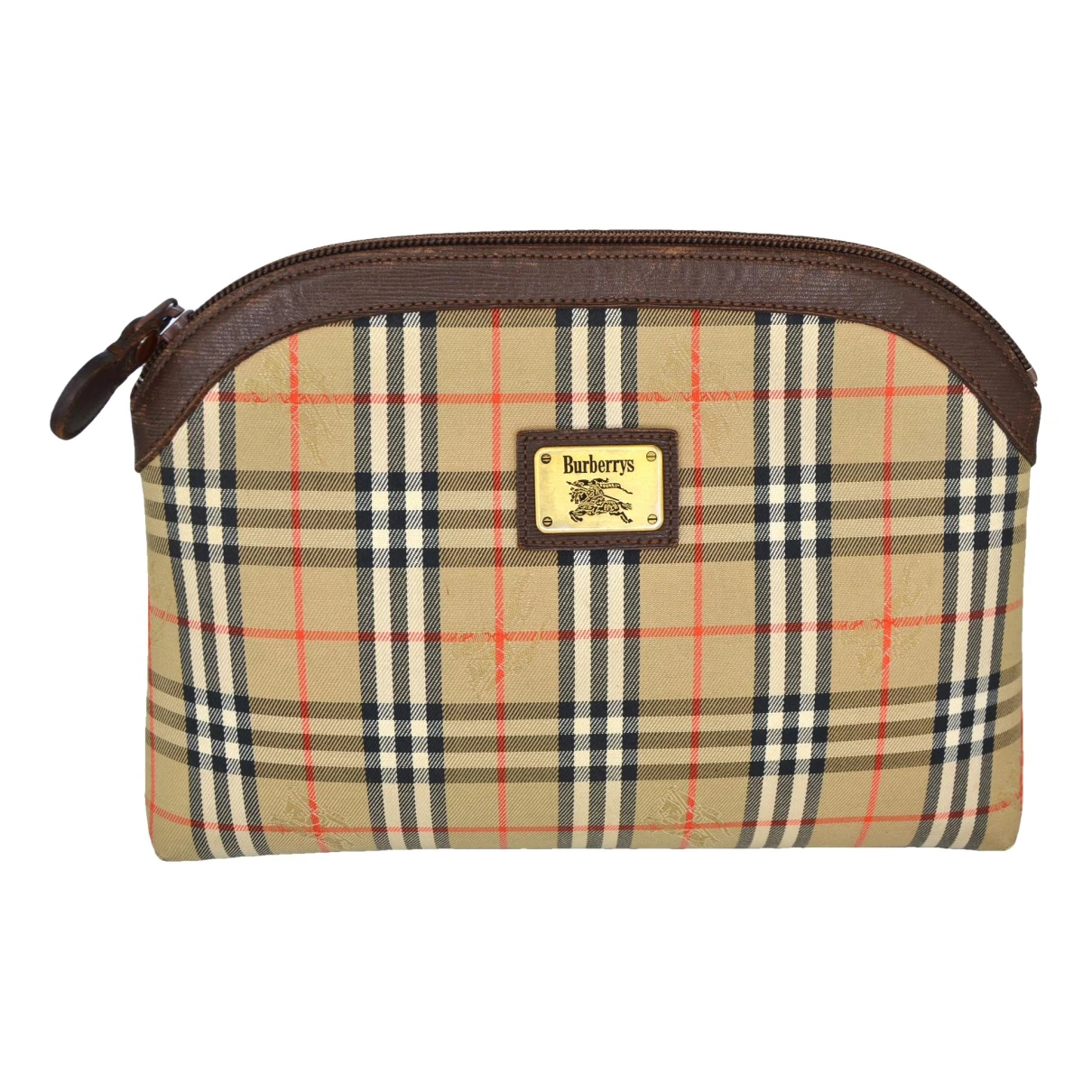 Pre-owned Burberry Leather Clutch Bag In Multicolour