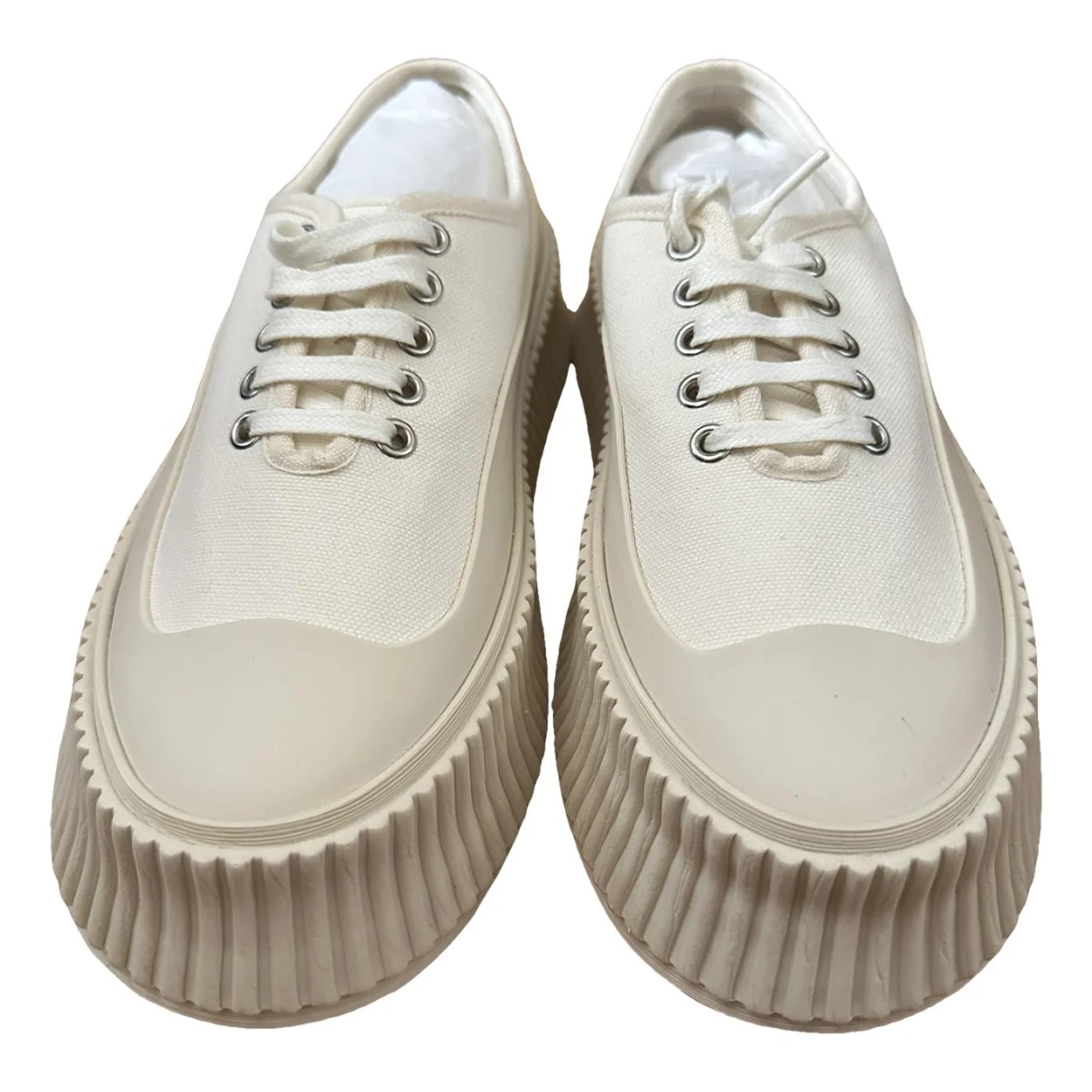 Pre-owned Jil Sander Cloth Trainers In Other