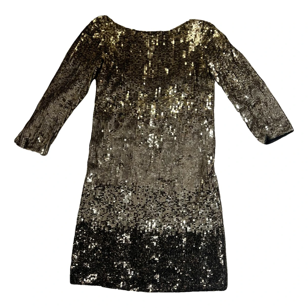 Pre-owned Patrizia Pepe Glitter Mid-length Dress In Gold