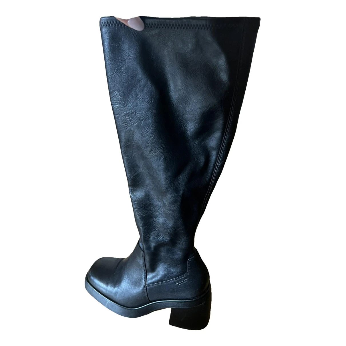 Pre-owned Vagabond Leather Riding Boots In Black