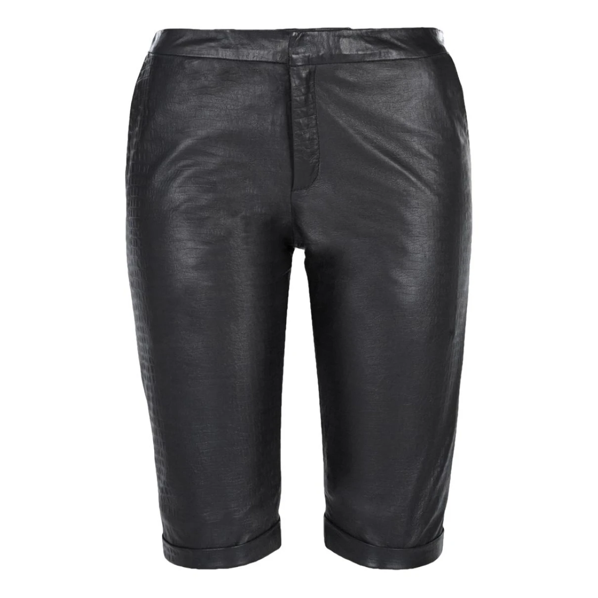 Pre-owned Muubaa Leather Short Pants In Black