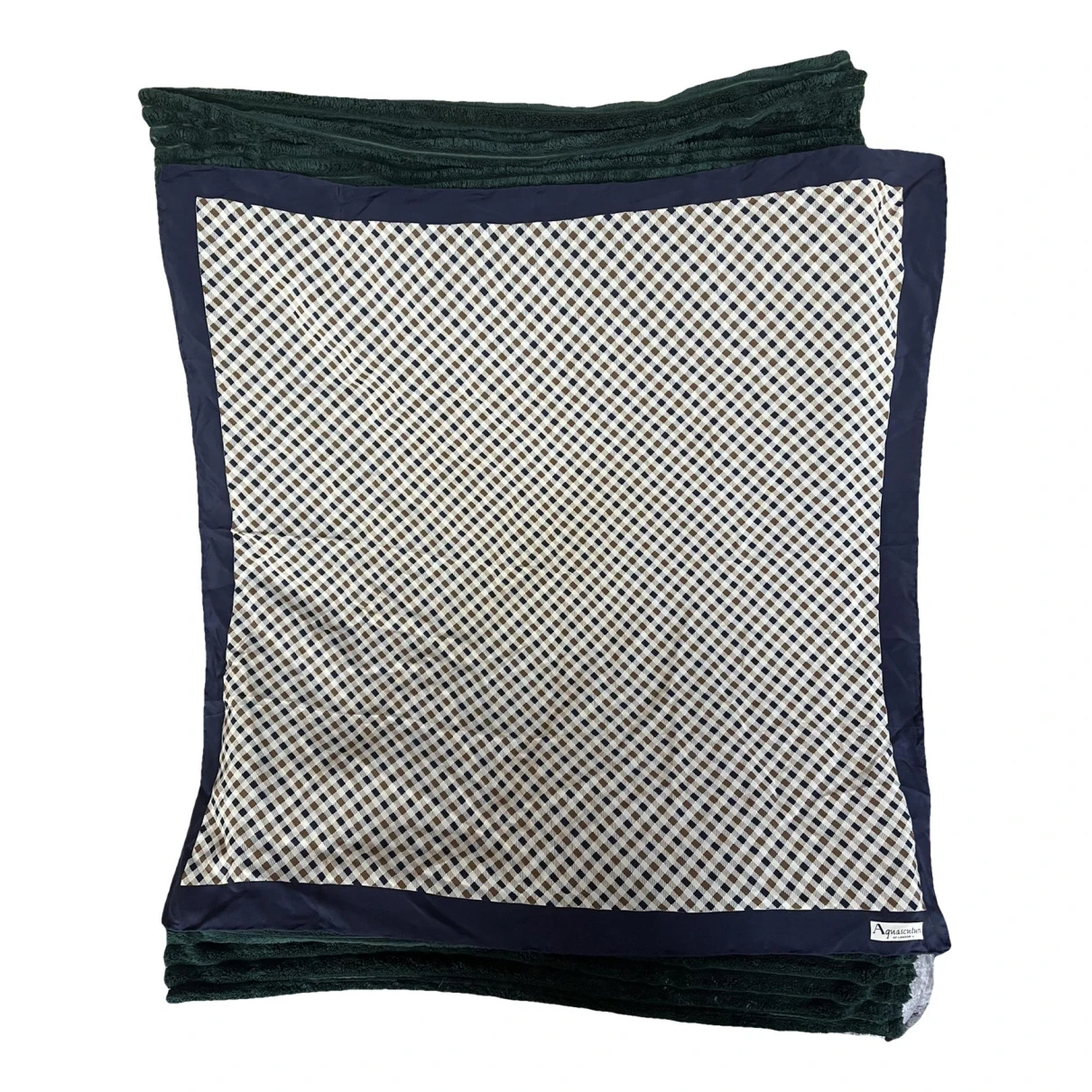 Pre-owned Aquascutum Silk Handkerchief In Navy