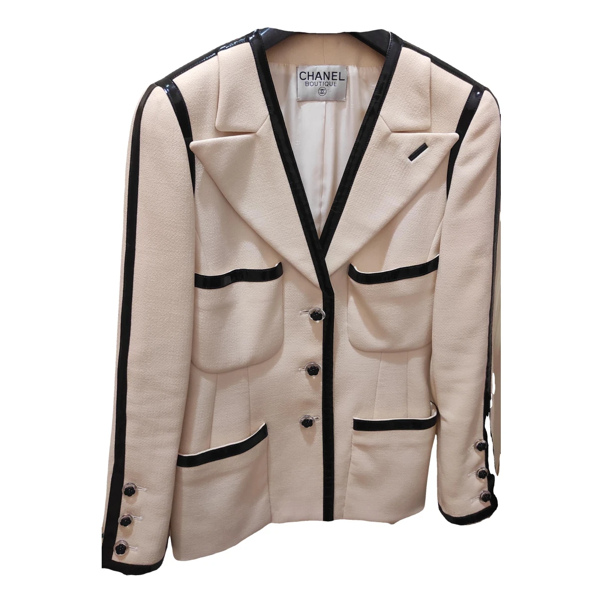 Pre-owned Chanel Wool Blazer In White