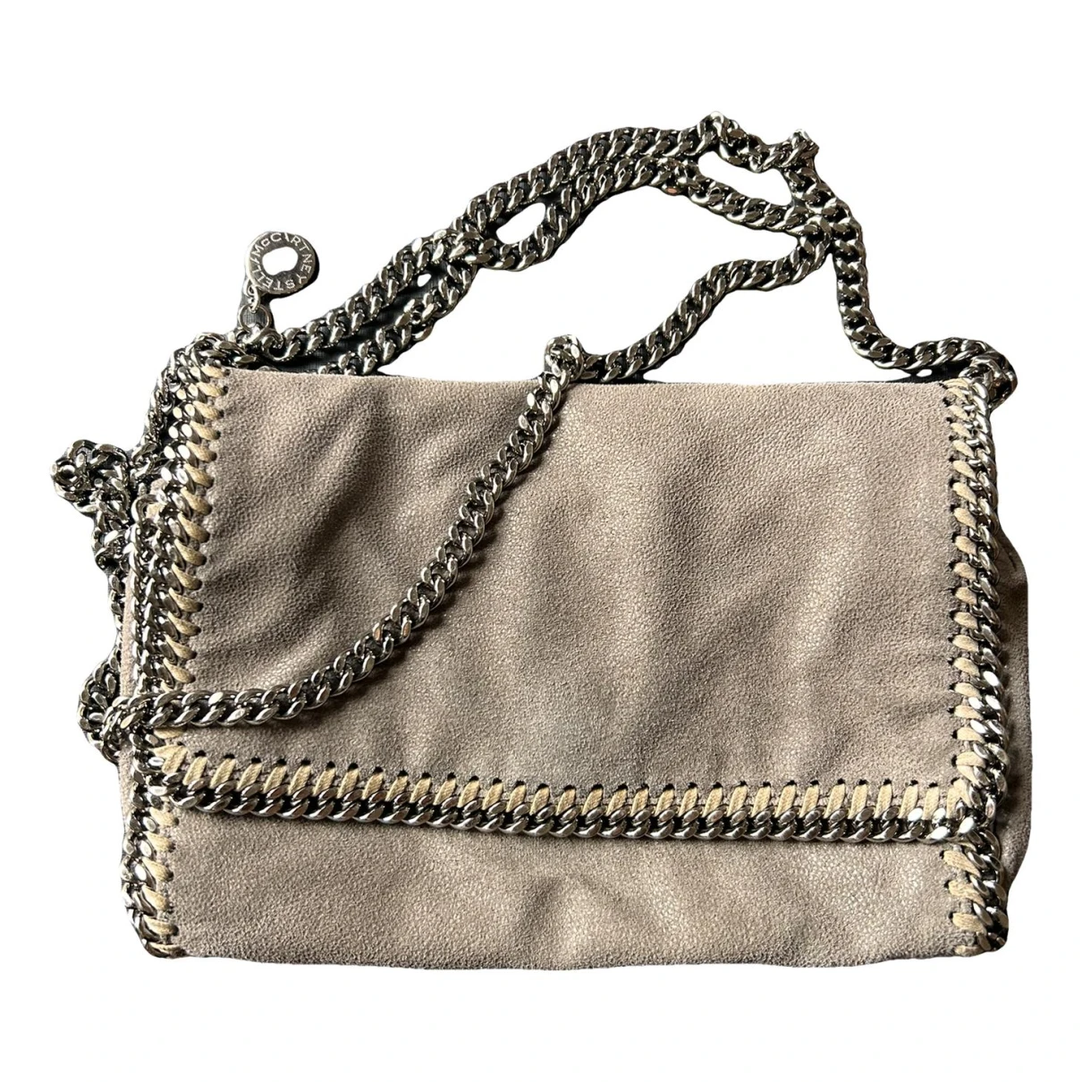 Pre-owned Stella Mccartney Falabella Vegan Leather Crossbody Bag In Grey