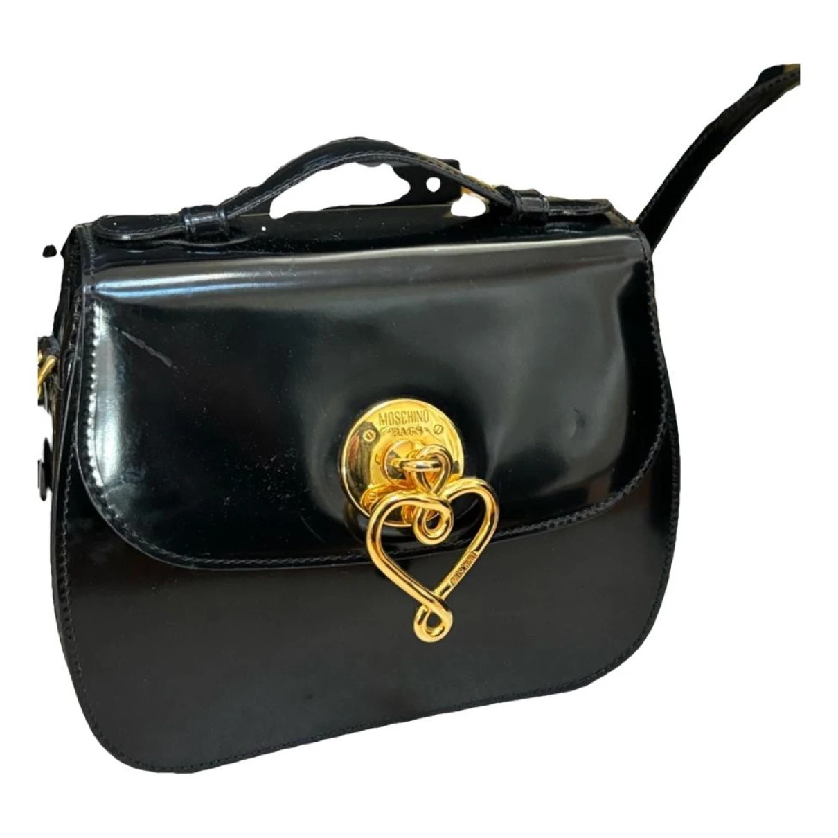 Pre-owned Moschino Leather Mini Bag In Black