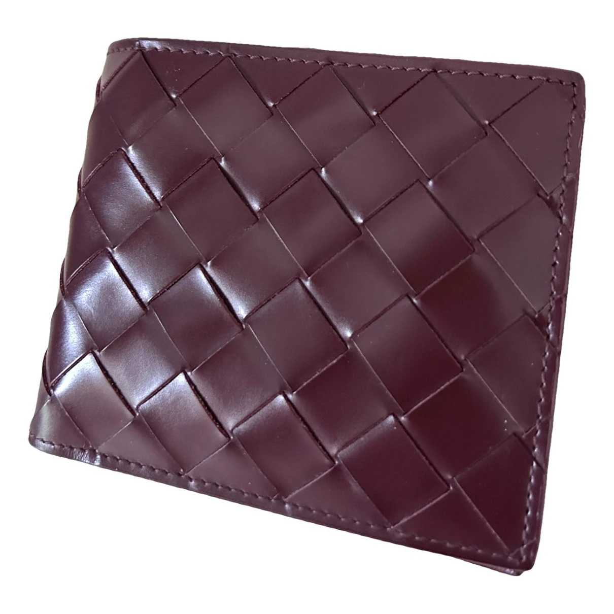 Pre-owned Bottega Veneta Leather Small Bag In Burgundy