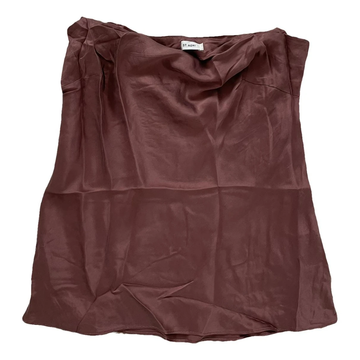 Pre-owned St Agni Silk Camisole In Brown