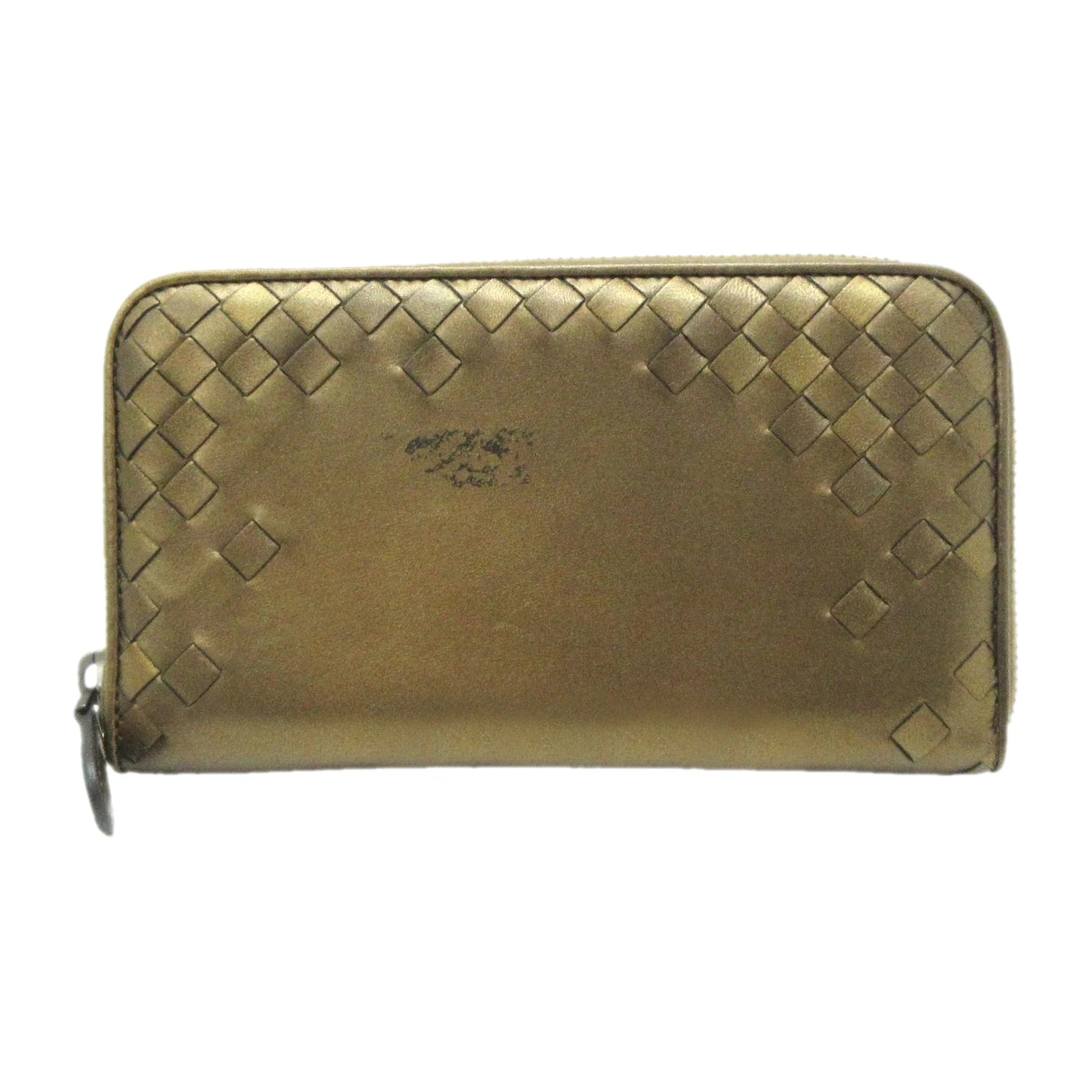 Pre-owned Bottega Veneta Leather Wallet In Gold