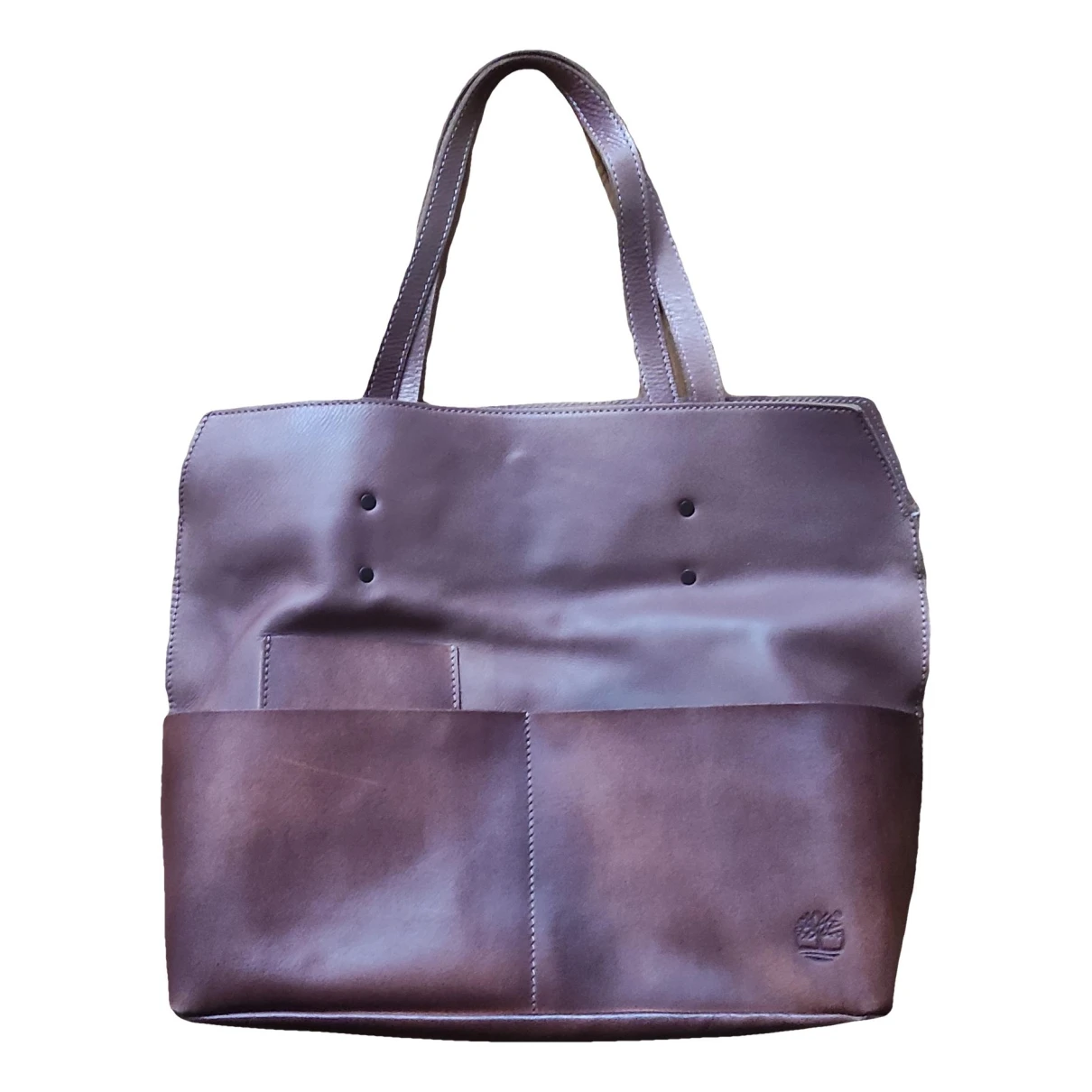 Pre-owned Timberland Leather Tote In Brown