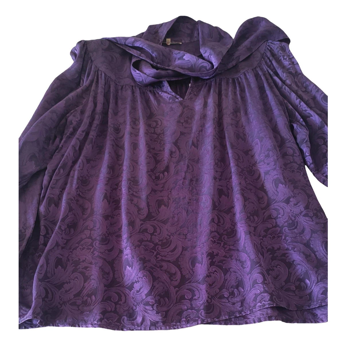 Pre-owned Saint Laurent Silk Shirt In Purple