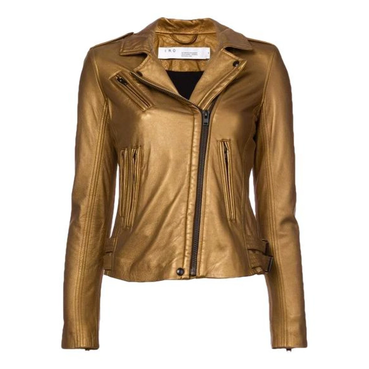 Pre-owned Iro Leather Short Vest In Gold