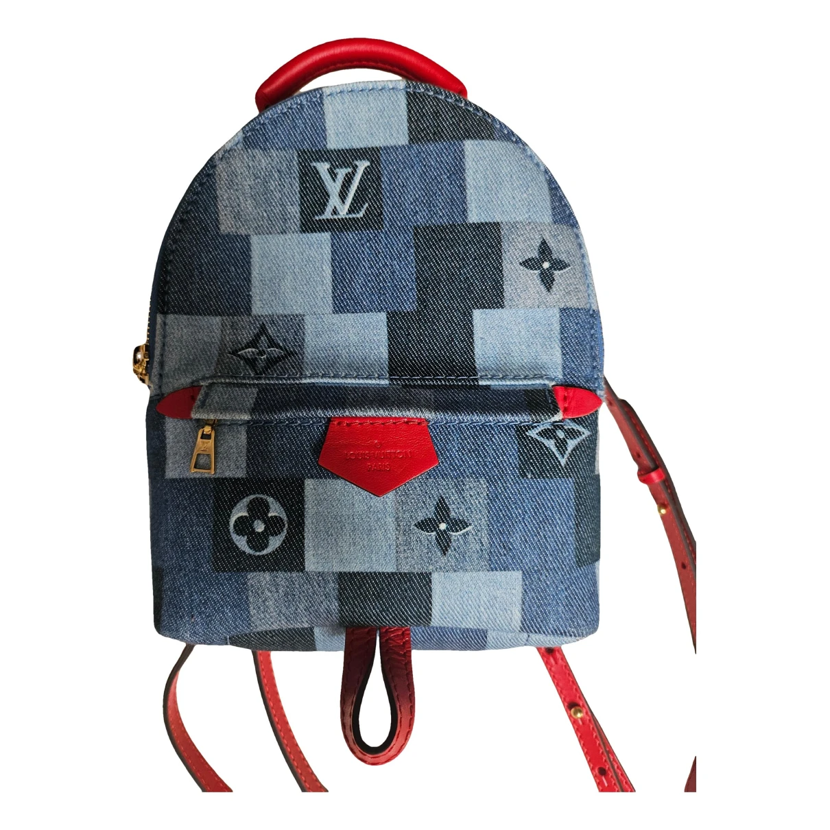 Pre-owned Louis Vuitton Palm Springs Backpack In Blue