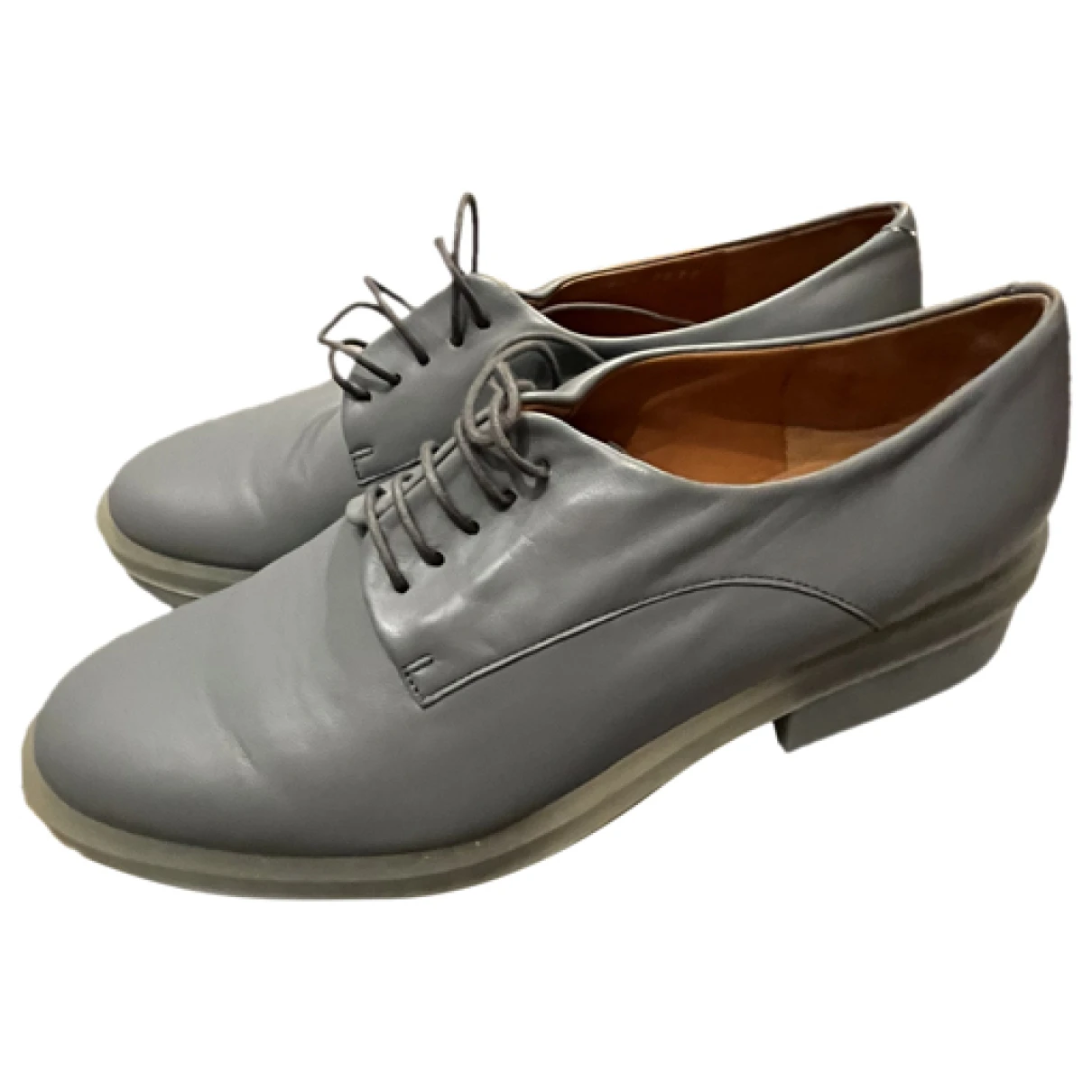 Pre-owned Robert Clergerie Leather Lace Ups In Grey