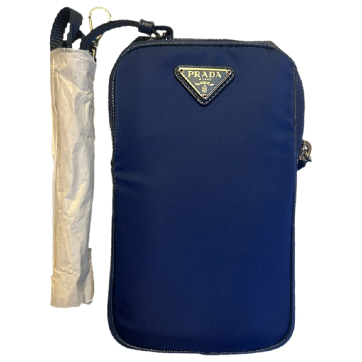 Pre-owned Prada Re-nylon Cloth Crossbody Bag In Blue