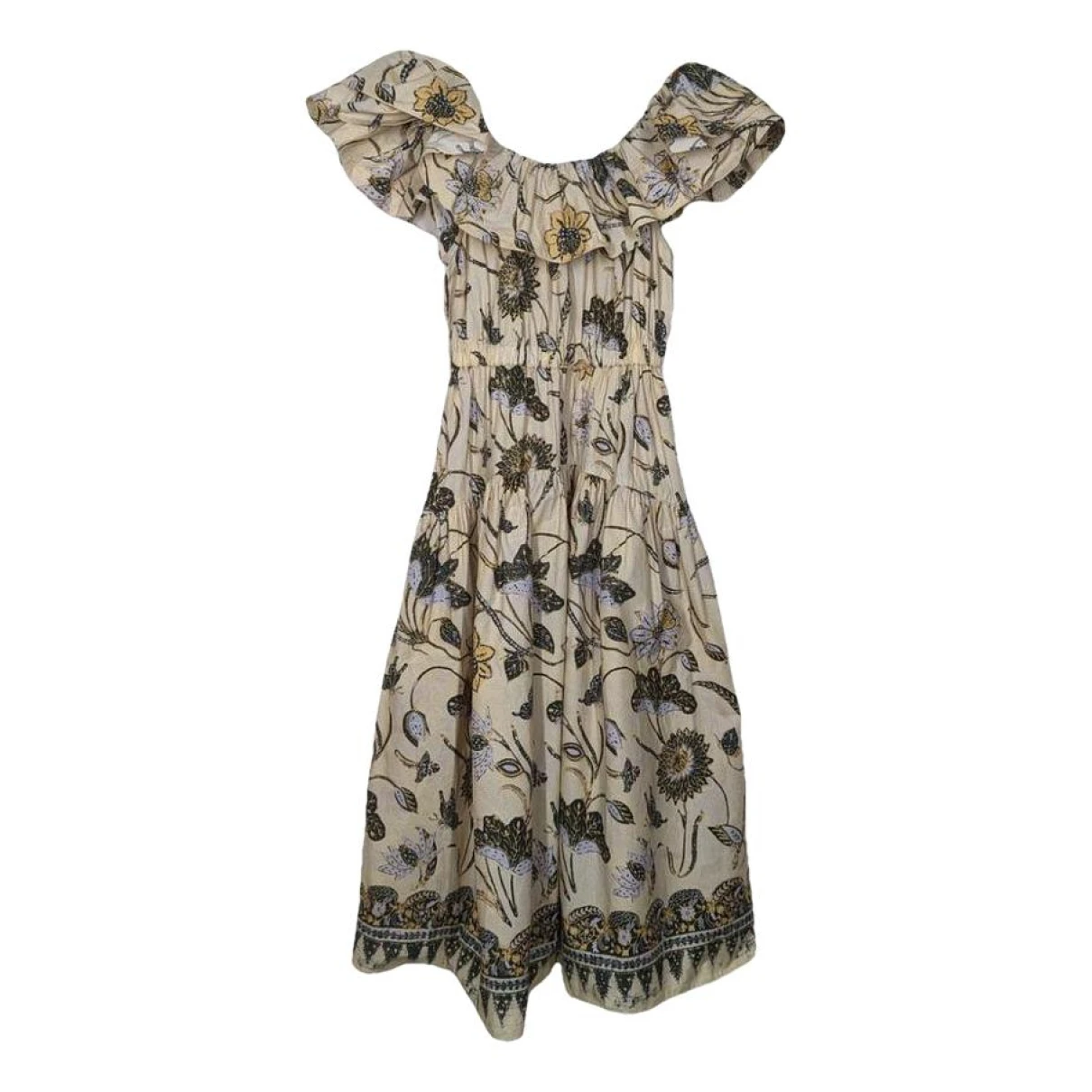 Pre-owned Ulla Johnson Mid-length Dress In Yellow