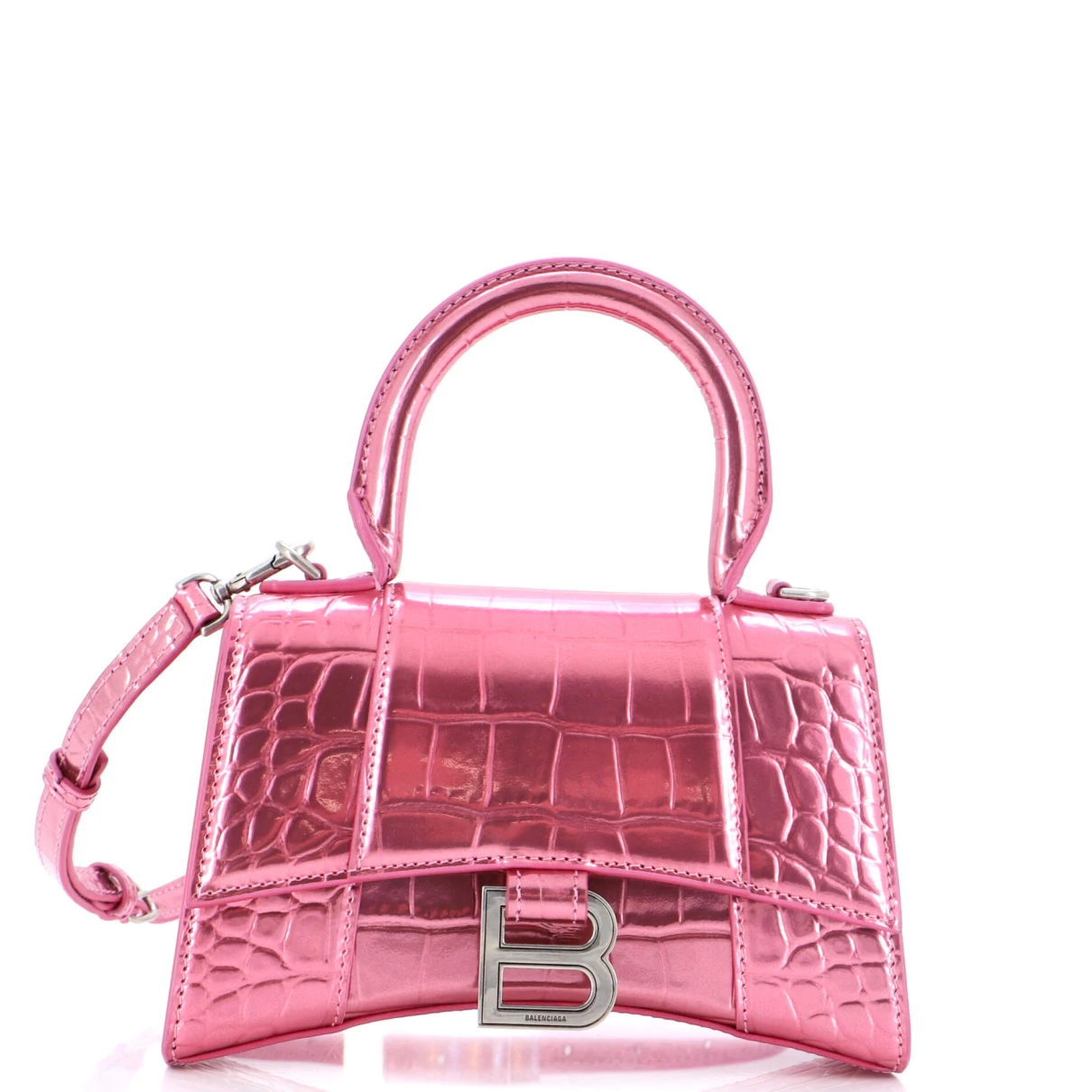 Pre-owned Balenciaga Leather Handbag In Pink