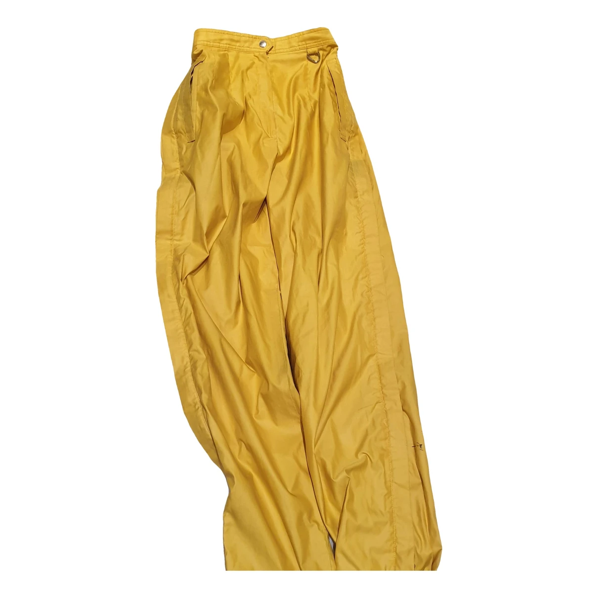 Pre-owned Dior Trousers In Yellow