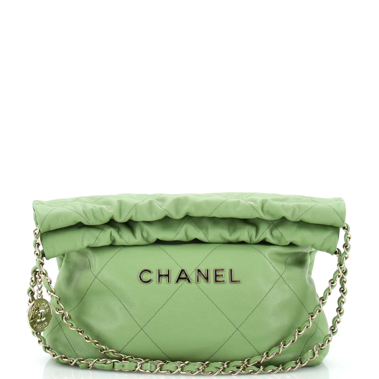 Pre-owned Chanel Leather Handbag In Green