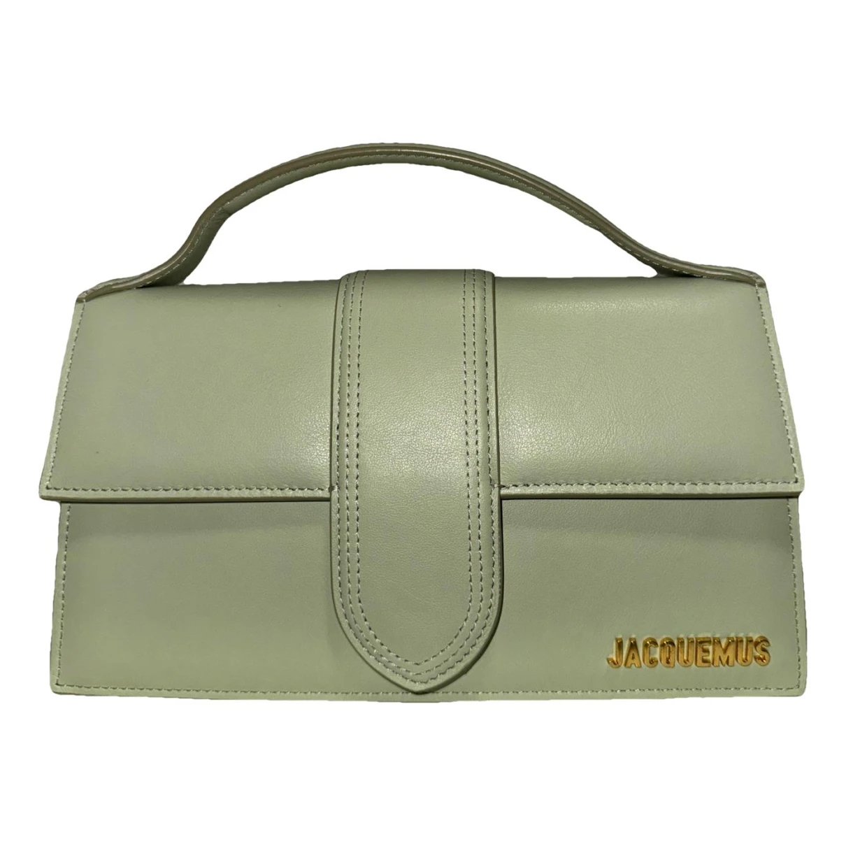 Pre-owned Jacquemus Le Grand Bambino Leather Crossbody Bag In Green