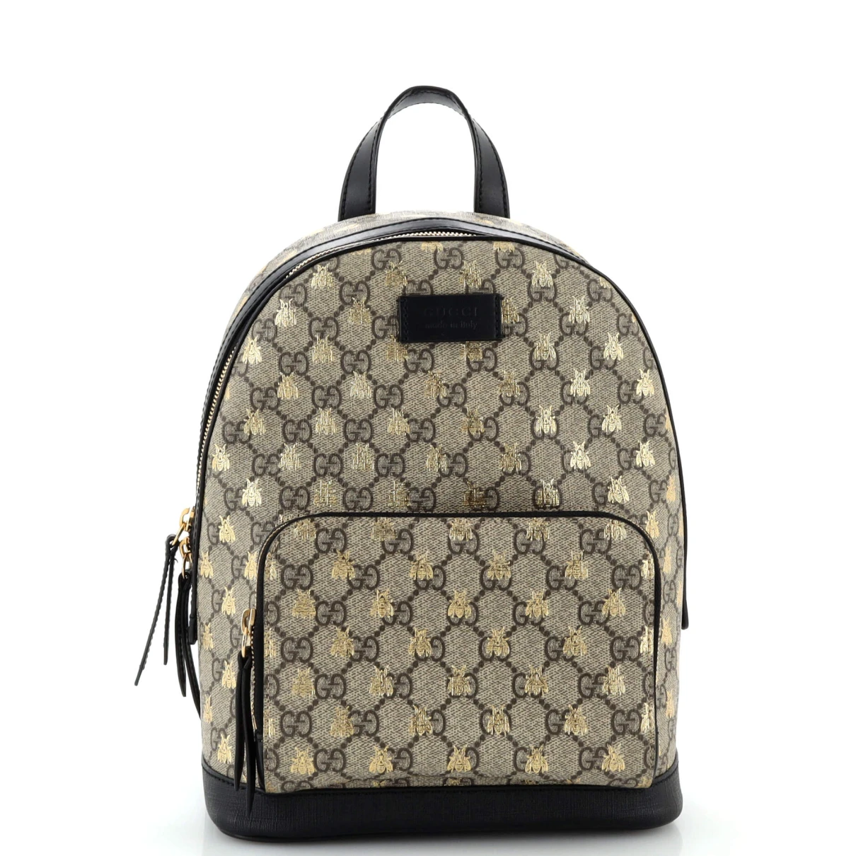Pre-owned Gucci Cloth Backpack In Brown