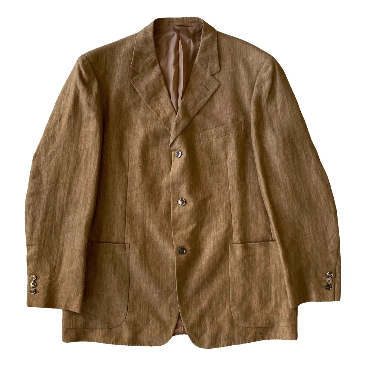 Pre-owned Ermenegildo Zegna Linen Jacket In Brown