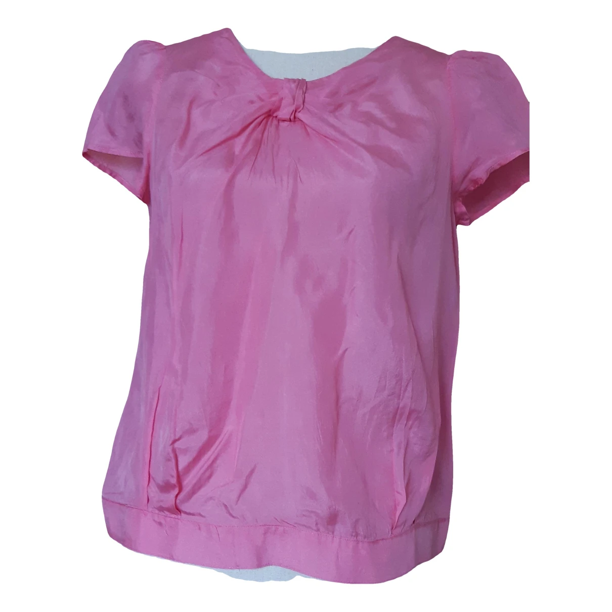 Pre-owned Tara Jarmon Silk Blouse In Pink