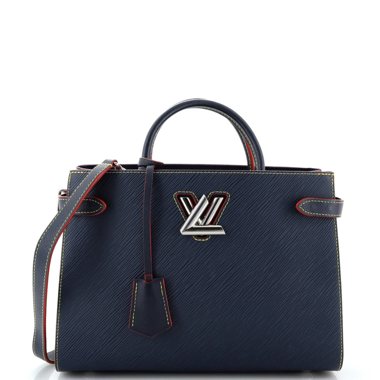 Pre-owned Louis Vuitton Leather Tote In Blue