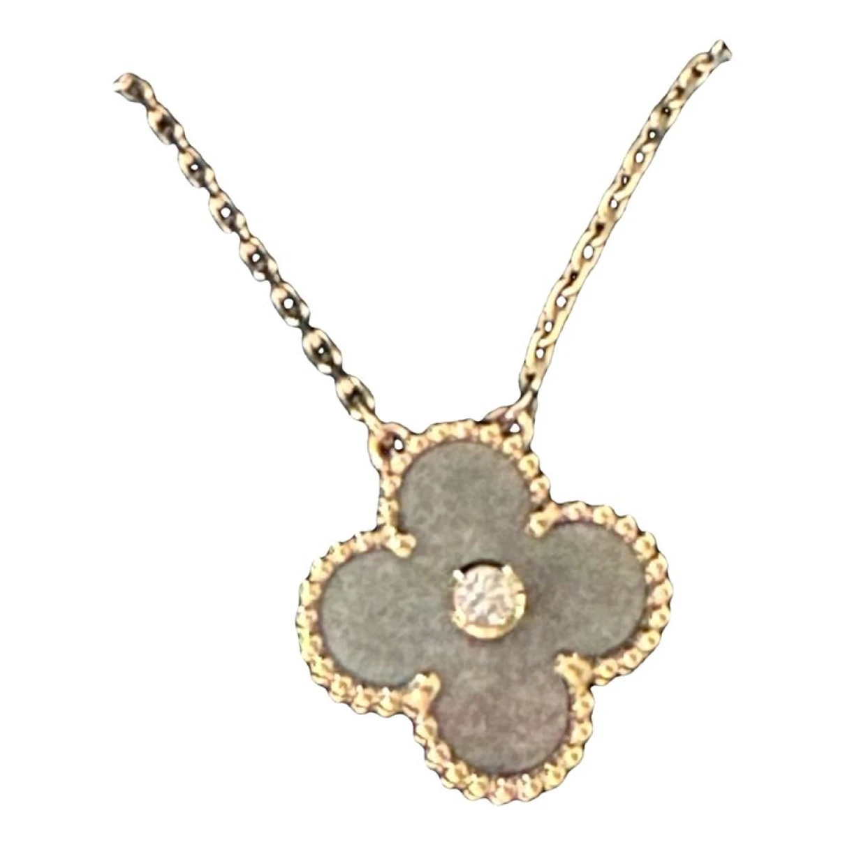 Pre-owned Van Cleef & Arpels Sweet Alhambra Pink Gold Necklace In Other