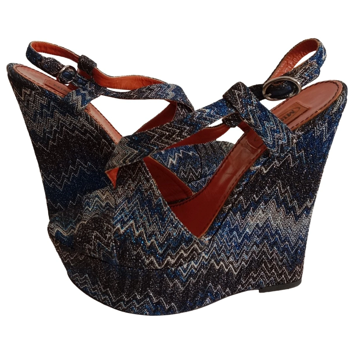 Pre-owned Missoni Sandals In Blue