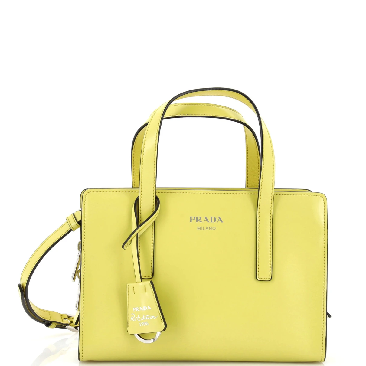 Pre-owned Prada Leather Tote In Green