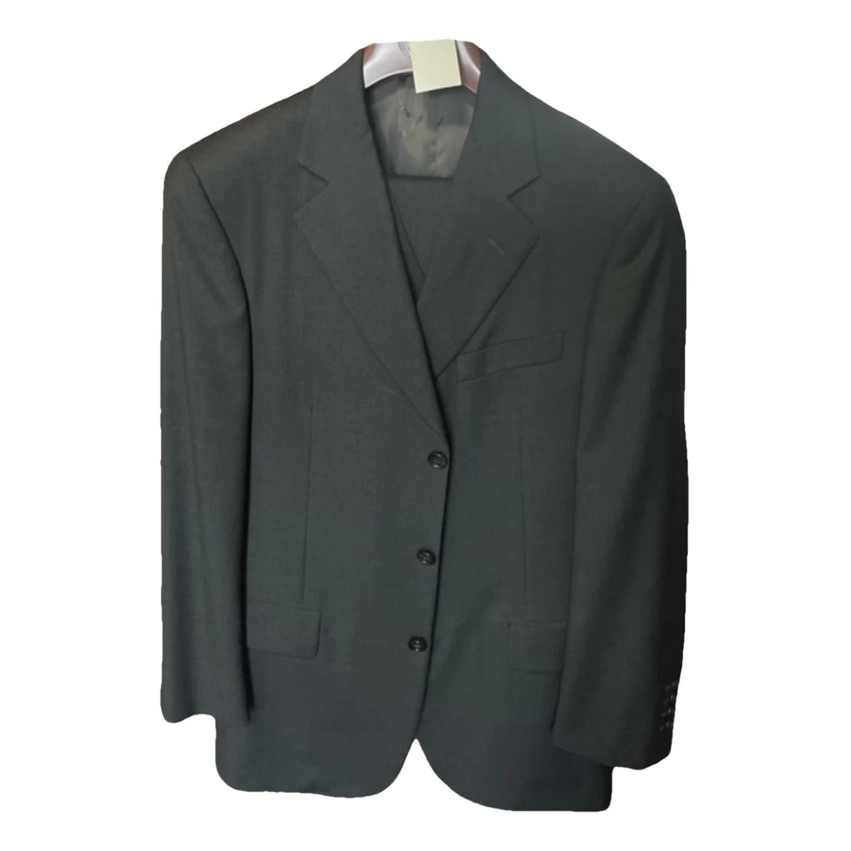 Pre-owned Trussardi Wool Suit In Anthracite