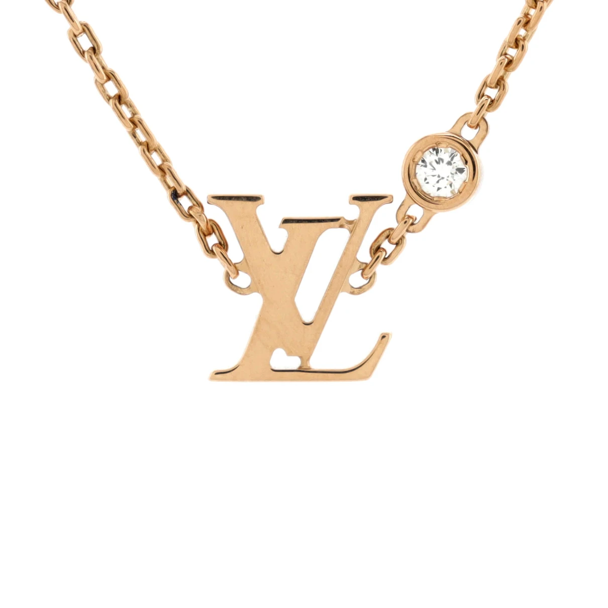 Pre-owned Louis Vuitton Pink Gold Necklace