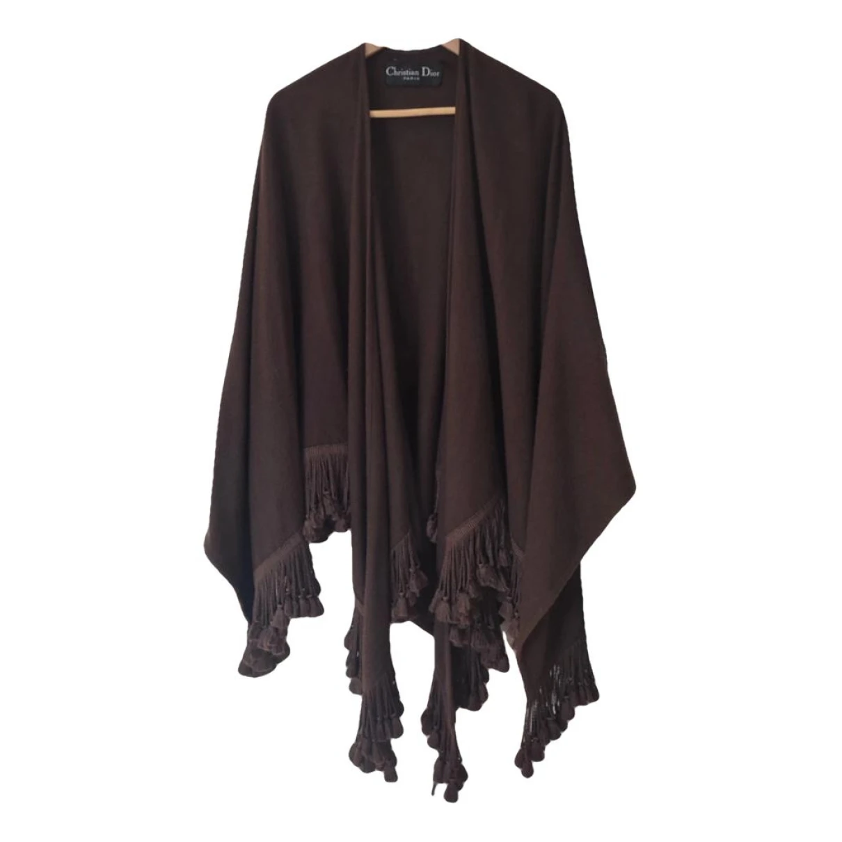 Pre-owned Dior Cashmere Stole In Brown