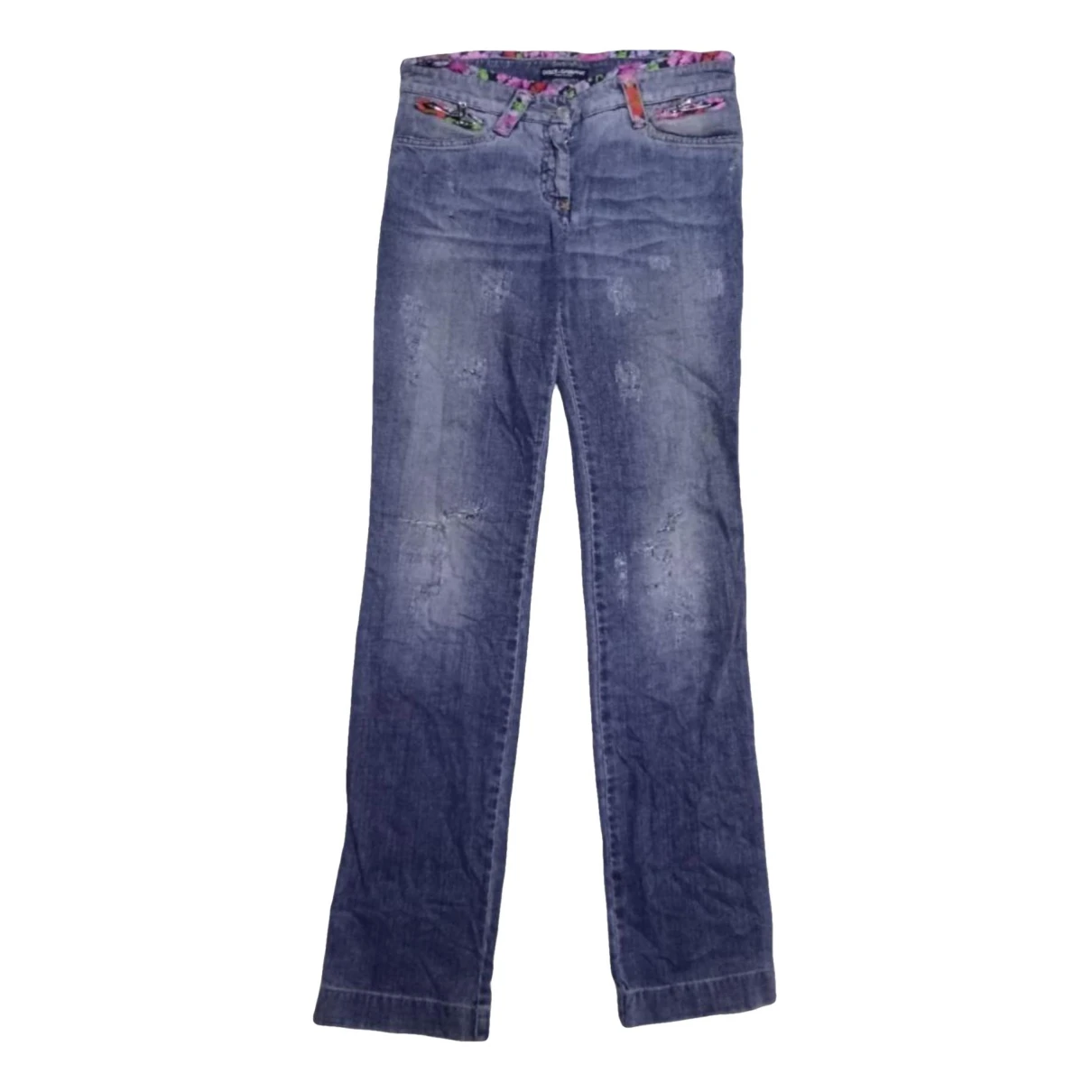Pre-owned Dolce & Gabbana Straight Jeans In Multicolour