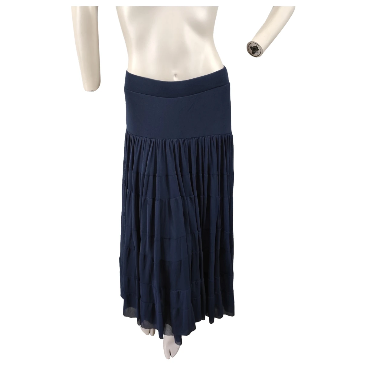 Pre-owned Jean Paul Gaultier Maxi Skirt In Blue