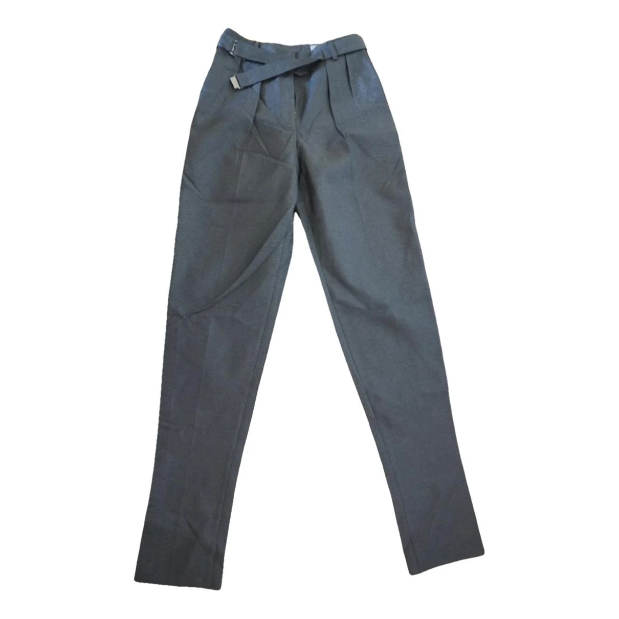 Pre-owned Saint Laurent Trousers In Silver