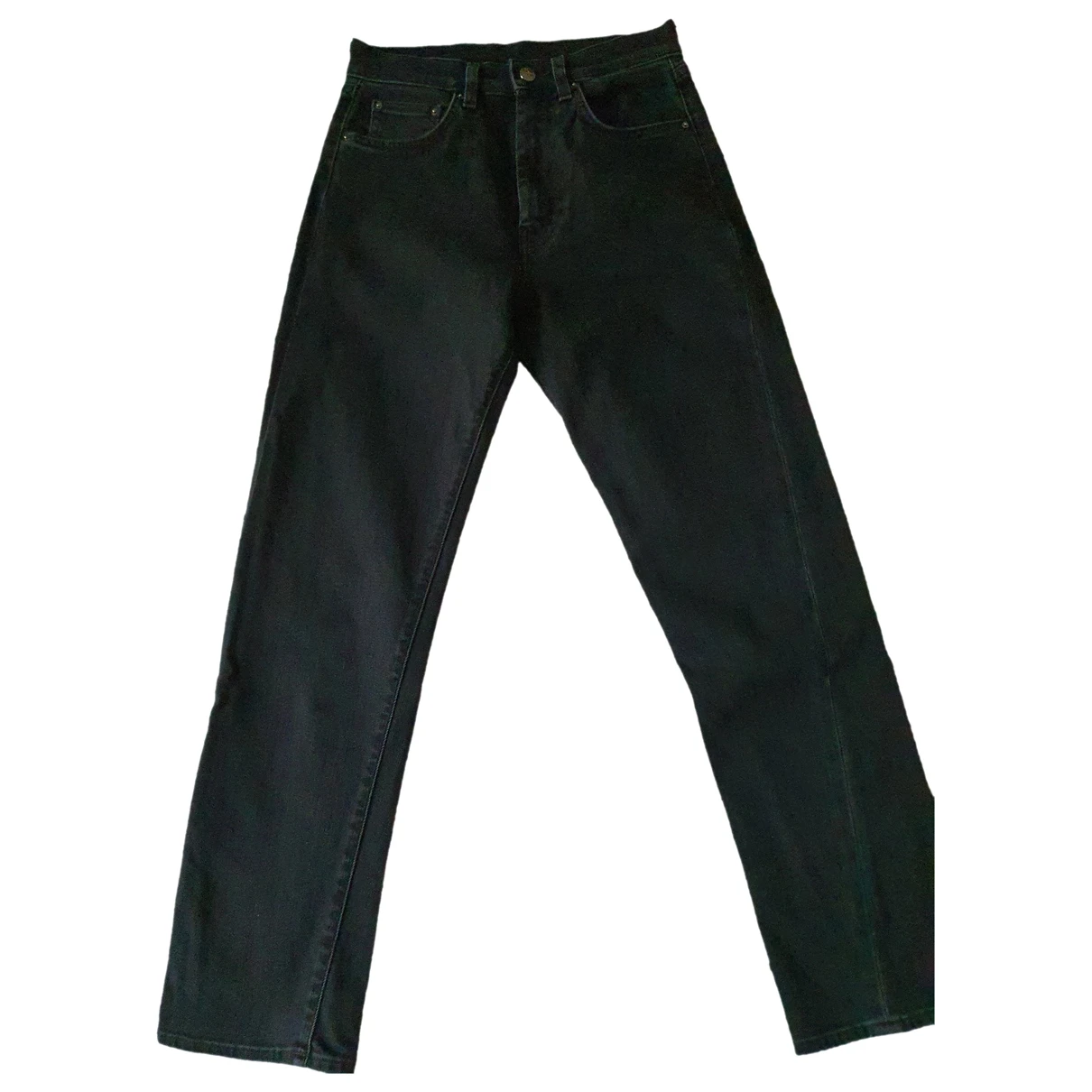 Pre-owned Totême Straight Jeans In Black
